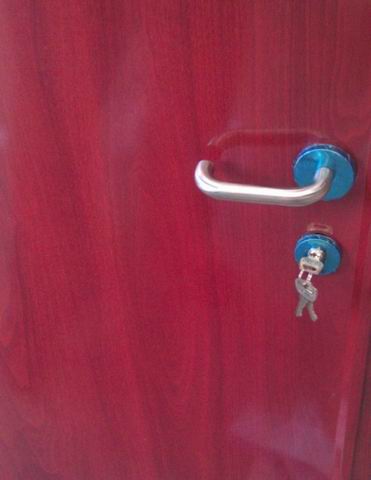 紅胡桃木紋轉印防火門